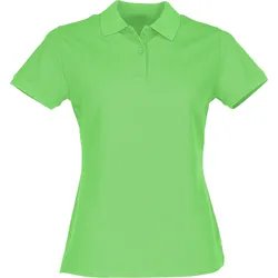 Fruit of the Loom LADIES PREMIUM POLO - Damen Polo-Shirt mit Zwei-Knopfleiste, lime, XS