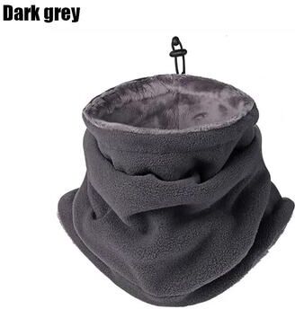 Uplifted Finds Winter Fleece Motorcycle Face Mask Neck Warmer Windproof Balaclava For Outdoor Sports gray