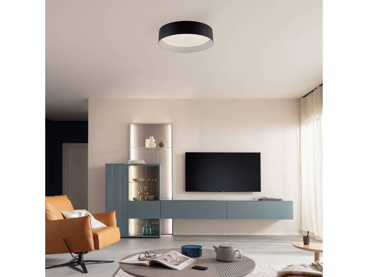 Schöner Wohnen Deckenleuchte TAVOLI, dimmbar, schwarz, für Wohn- / Esszimmer, Metall