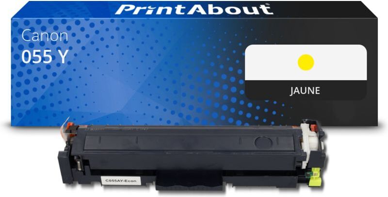 PrintAbout Toner compatible Canon 055 Y - Jaune Jaune