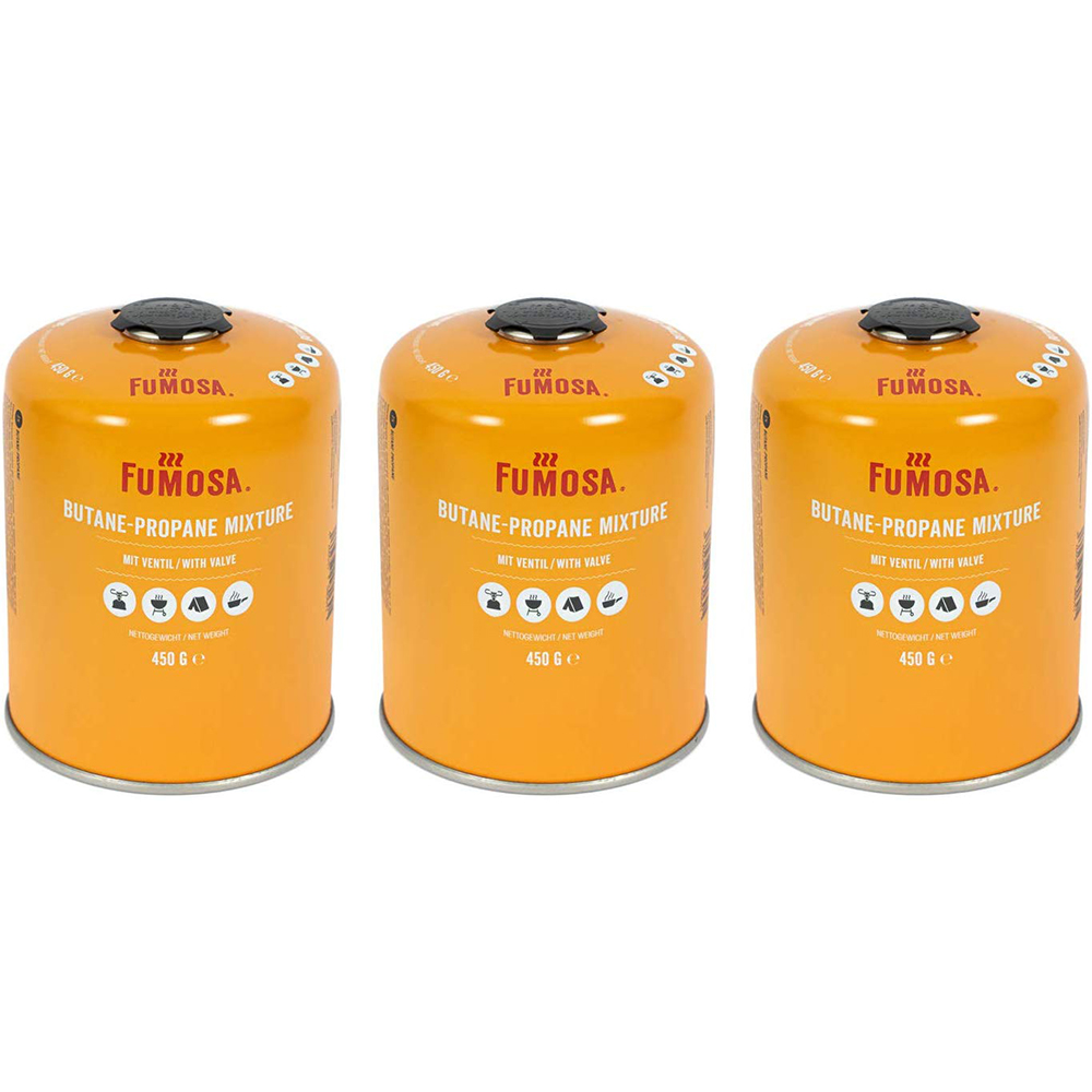 FUMOSA Gaskartuschen Set für Q100/1000-Serien, Performer & Go Anywhere, 450g, 3x 19101