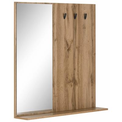 Spiegel PAROLI "Akron", braun (eichefarben), B:95cm H:95cm T:16cm, Glas, Spiegel