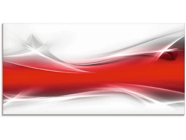 Glasbild ARTLAND Kreatives Element , rot (farbe bild(er): rot), B:60cm H:30cm, Bilder, Glasbild, in verschiedenen Grössen