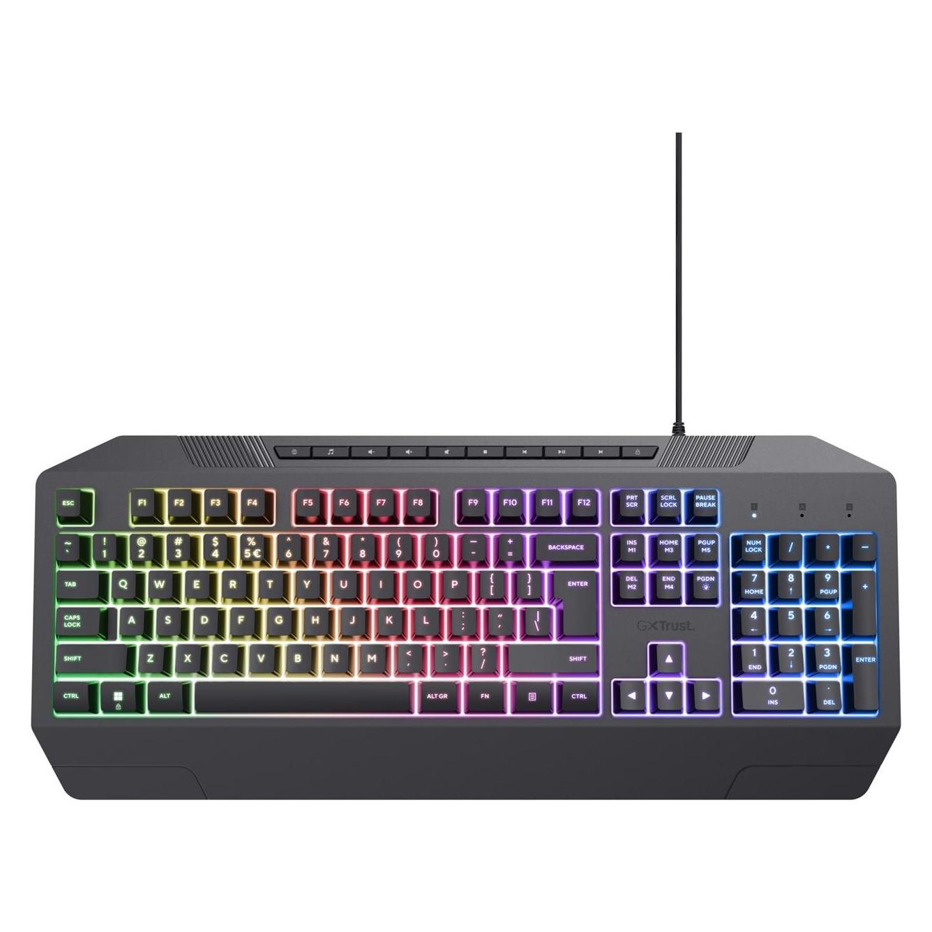 Trust Klawiatura gamingowa przewodowa GXT836 EVOCX (US, Kabelgebunden) (24722)