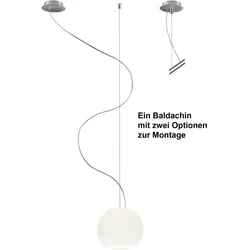 Casablanca Pendelleuchte BALL, IP20, 1-flammig, E27, opal weiß-matt, Ø 19cm CSB-BA11-B77A