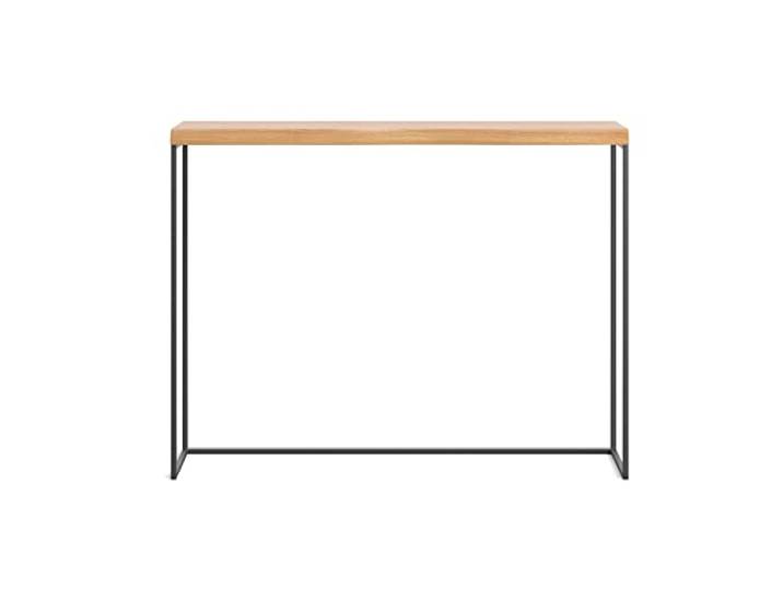 Danzz Minimalistischer Lille-Konsolentisch 80 cm, mit Metallgestell und Holzplatte, industrieller Stil, hochwertige Möbel aus Massivholz
