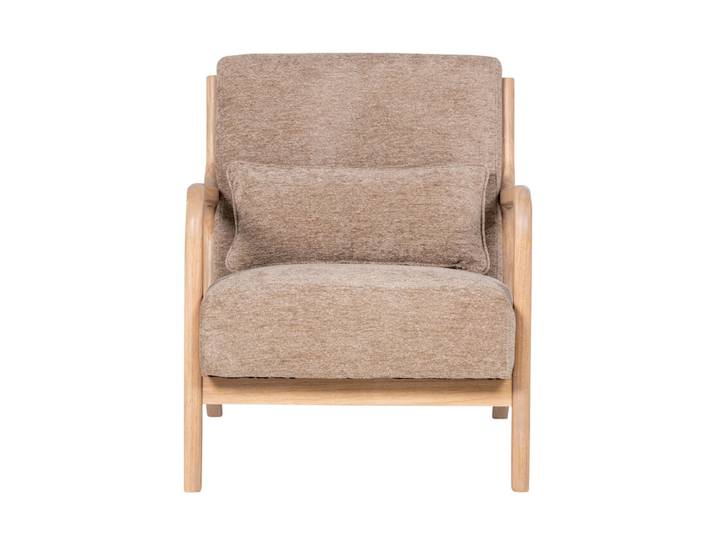 Sessel MARK Holz massiv 82 x 67 x 75 cm Sandfarben