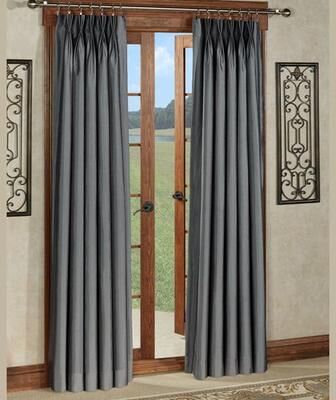 Touch of Class Chamberlain Pinch Pleat Curtain Pair, 60 x 84, Dark Gray