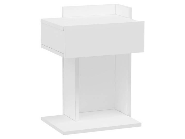 Livetastic Nachtschrank, Weiß, 41.4x55x33.2 cm, Schlafzimmer, Nachttische