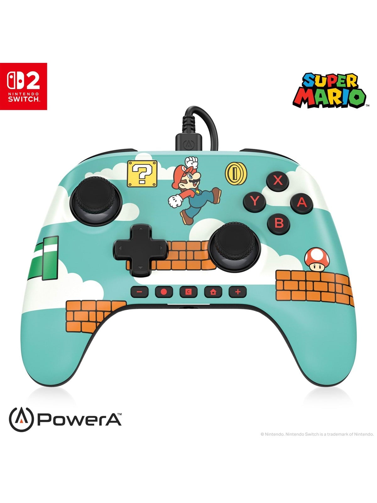 PowerA Advantage Wired Controller for Nintendo Switch 2 - Mario Time