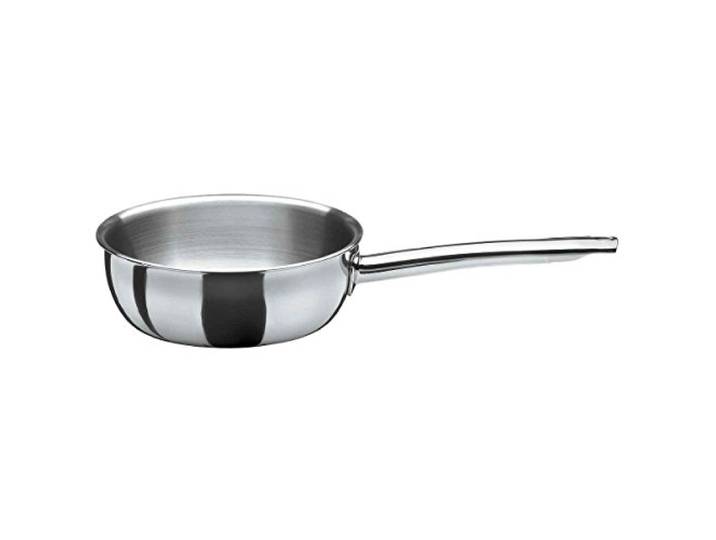 Spring Brigade Premium Sauteuse 24 cm, 5-lagiger Edelstahlboden Schmorpfanne, 18/10 Edelstahl innen, dreifacher Aluminiumkern, induktionsgeeignet, spülmaschinenfest, backofenfest