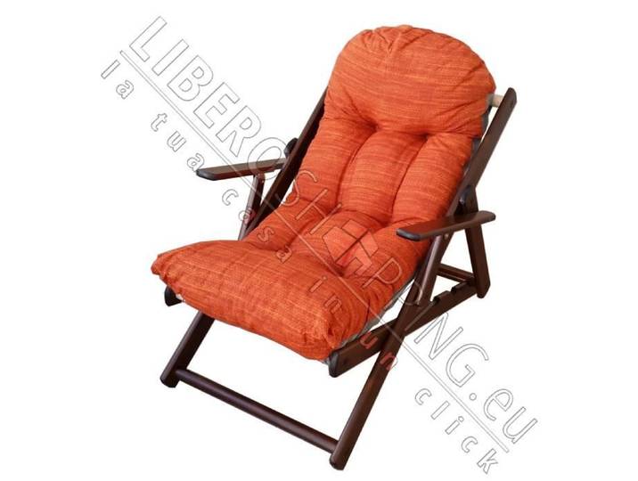 Fauteuil relax - Luxueux - Orange - Intérieur/Extérieur - 1 place - Tissu