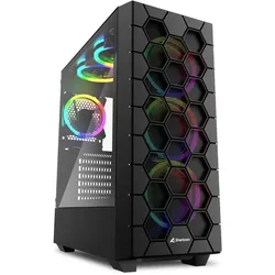 Sharkoon PC Gehäuse RGB HEX ATX schwarz