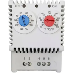 Elmeko Elektronischer Thermo-ETUH 22Hygrostat ETUH 22 230V 50/60Hz, Thermometer + Hygrometer