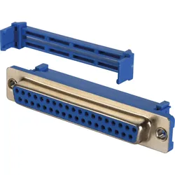 D-SUB BU 37FB IS - D-SUB-Buchse, 37-pol, Flachbandkabel, mit Isolator