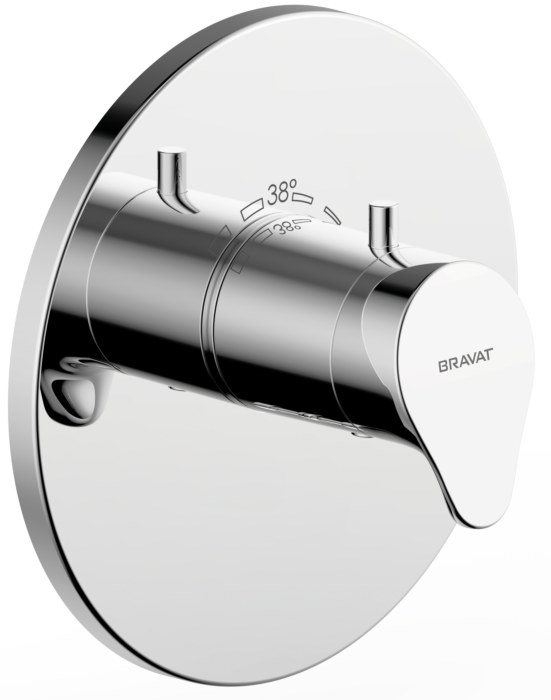 Bravat Palma Fertigset Brausethermostat 3516082 Thermostat, chrom