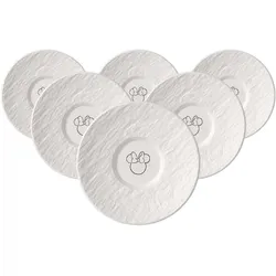 Villeroy & Boch, Tasse, Manufacture-Rock blanc Mickey Mouse Espresso-Untertassen (6x)