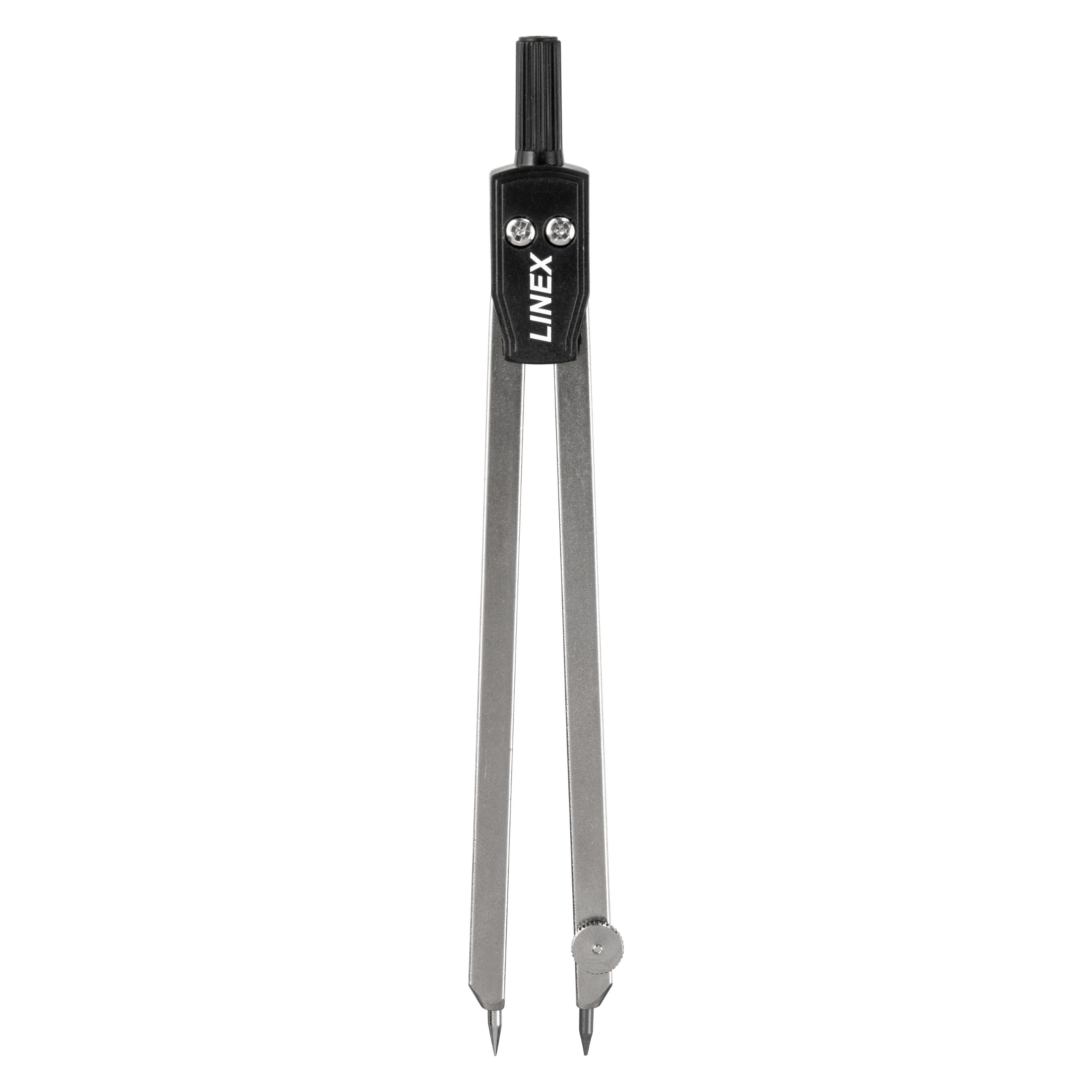 Linex Metall-Schulzirkel 14 cm mit Ersatzminen silbergrau (100412042)