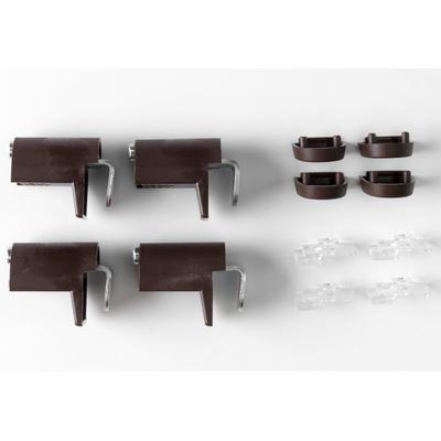 Klemmhalter für Sichtschutz GOOD LIFE, braun, Kunststoff, Stahl, Sichtschutzbefestigungen, Made in Germany