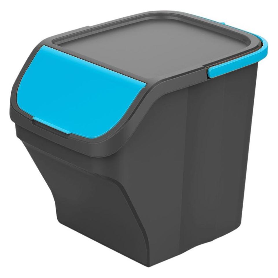 Mondex Stack n sort grey bucket with blue lid 30 x 40 x 34 cm 25 l (25 l) (52191576)