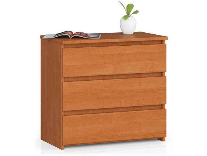 Raumhirsch Furniture Nachttisch praktisch & stilvoll - Nachtschrank - Nachtkommode Beistelltisch, Maße: 60x57x35 cm, 3 Schubladen, Soft-Close
