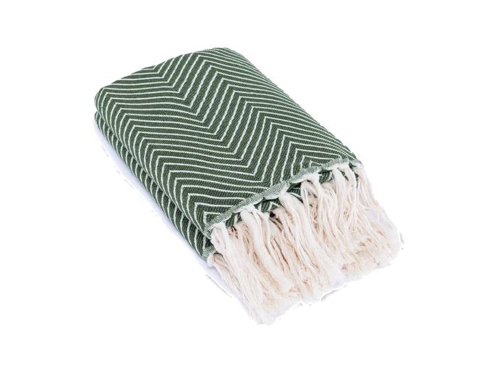 Plaid coton vert kaki 160x250