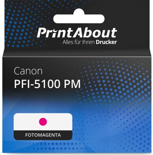PrintAbout Druckerpatrone kompatibel mit Canon PFI-5100 PM - Fotomagenta