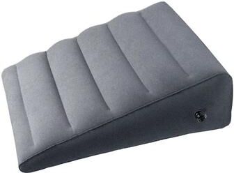 Uplifted Goods Portable Inflatable Wedge Leg Pillow For Sleeping And Flight Comfort dark Grey