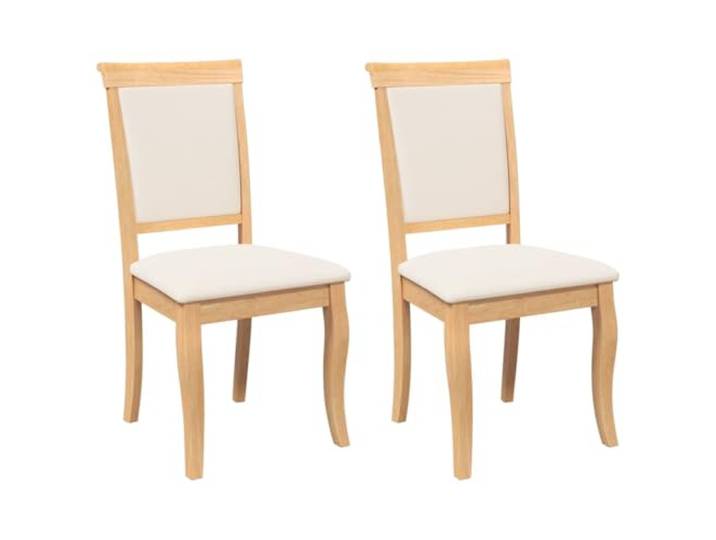 HKLGBVCR Essstühle mit Kissen, 2 Stück, Massivholz, Kautschukbaumholz Ergonomisches Design, bequeme Rückenlehnen, dichte Maserung, stoßfest, Esszimmer, Wohnzimmer, Küche