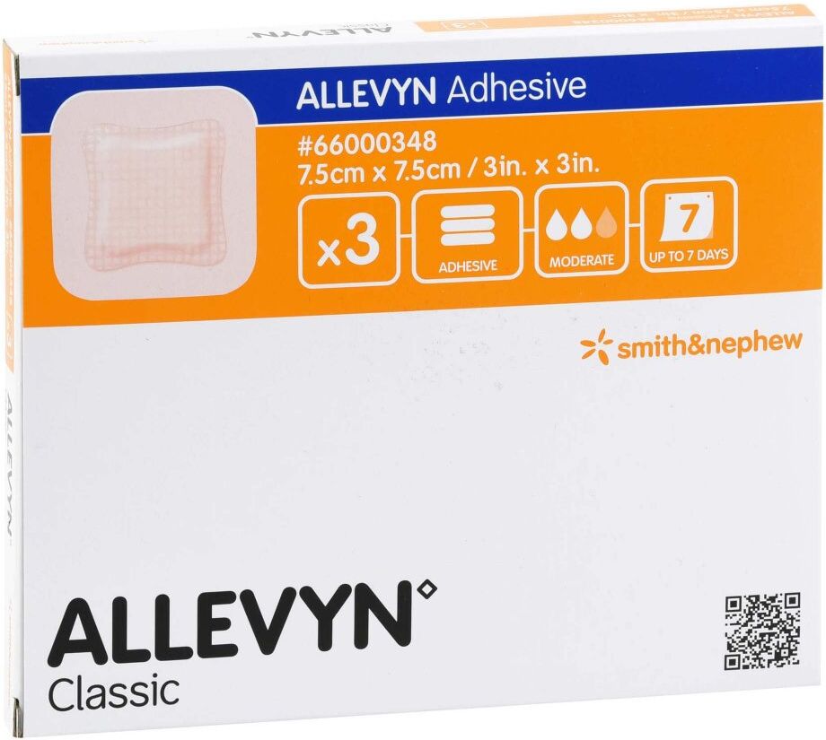 Allevyn Adhesive 7,5x7,5 cm haftende Wundauflage