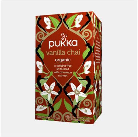 PUKKA VANILLA CHAI S/CAFAINA CANELA/CARD 20 SAQUET