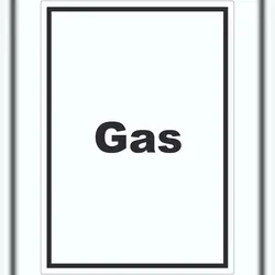 HB-Druck Gas Aufkleber mit Text Anschluss hochkant A1 (594x841mm)