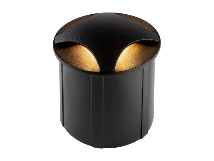 Lampe de sol LED\, aluminium\, noir\, IP65\, D 6\,2 cm