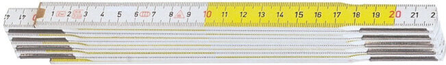 HULTAFORS Règle à segments Bouleau 2m x 17mm jaune-blanc (480270)