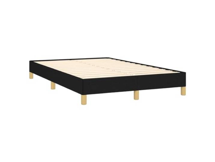 KTHLBRH Bettgestell schwarz 120 x 190 cm aus Stoff Robuste Beine, Lattenrost aus Sperrholz, Bettgestell, Matratze nicht im Lieferumfang enthalten