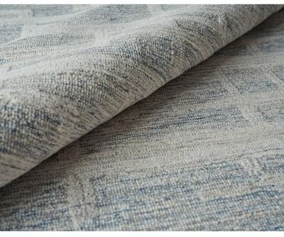 Exquisite Rugs Park City Handmade Hand-tufted New Zealand Wool on Canvas Blue/Ivory Area Rug