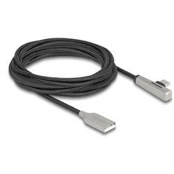 Delock USB-Kabel USB 2.0 USB-A Stecker, USB-C® Stecker 3.00 m Schwarz, Silber 80768