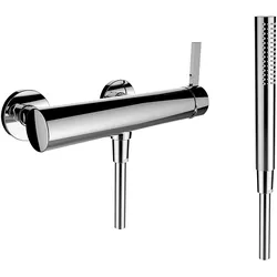 LAUFEN Kartell Aufputz-Einhebel-Duschenmischer, ein Verbraucher, mit Zubehör, chrom, H3313370041411