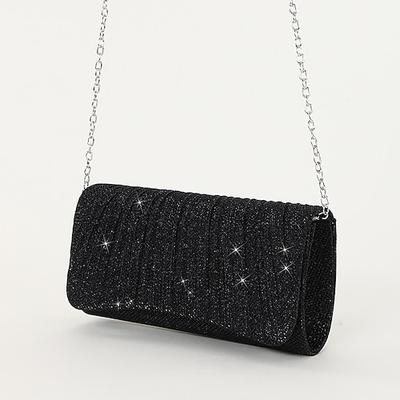 Damen Clutch Abendtasche Clutch-Taschen Polyester Täglich Party Brautparty Kette Einfarbig Silber Schwarz Champagner