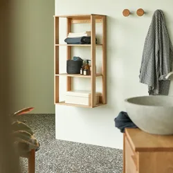 Néo - Hochschrank aus massivem Hevea