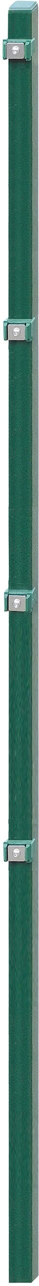 Zaunpfosten ARVOTEC "ESSENTIAL 240", grün, B:4cm H:240cm, Metall, Zaunpfosten, 4x4x cm für Mattenhöhe 240 cm, zum Einbetonieren