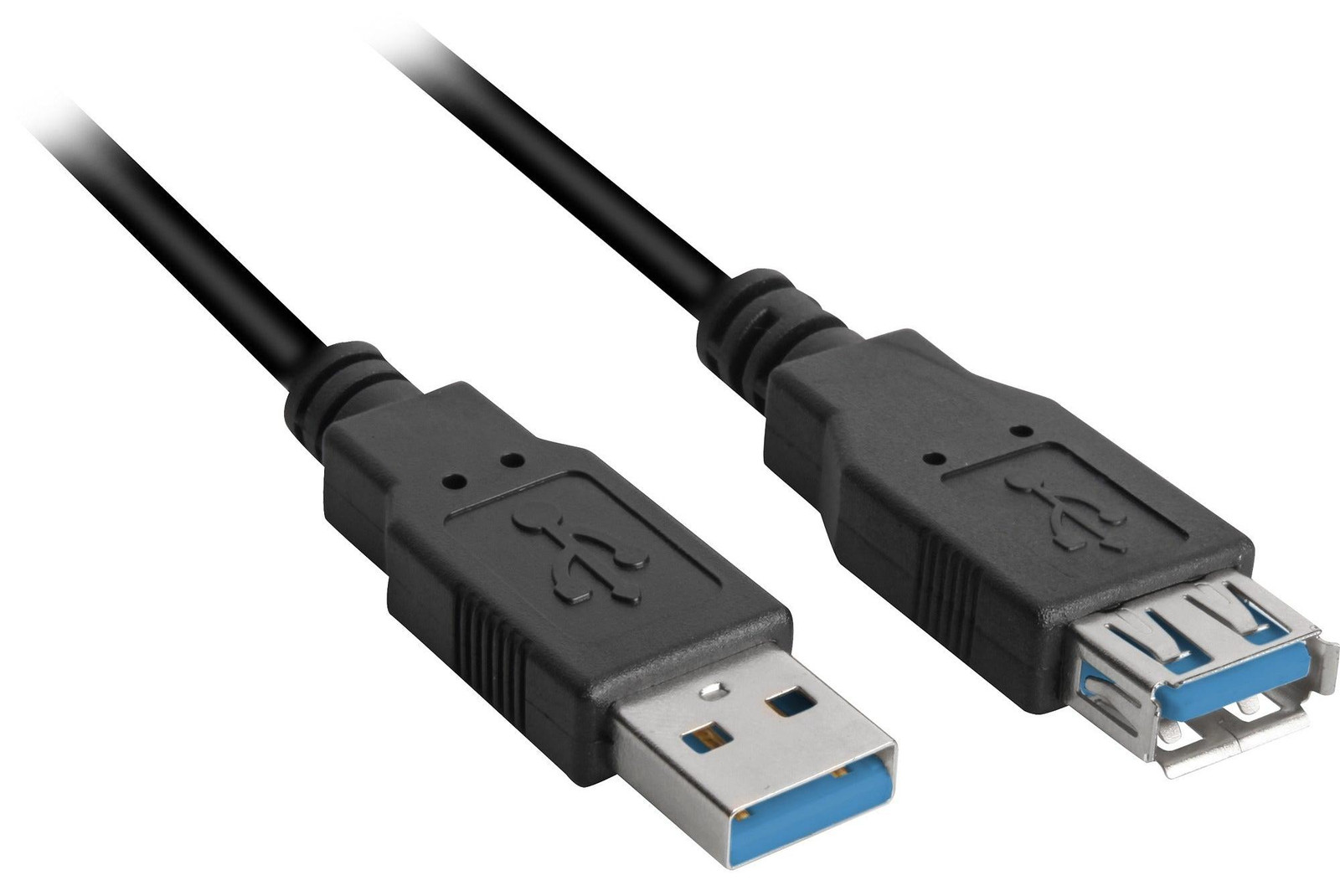 Sharkoon USB 3.0 verlengkabel, 1,0 m, zwart