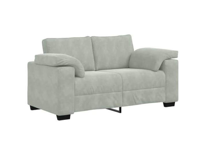 vidaXL Zweisitzer-Sofa Hellgrau 160x77x82 cm Samt