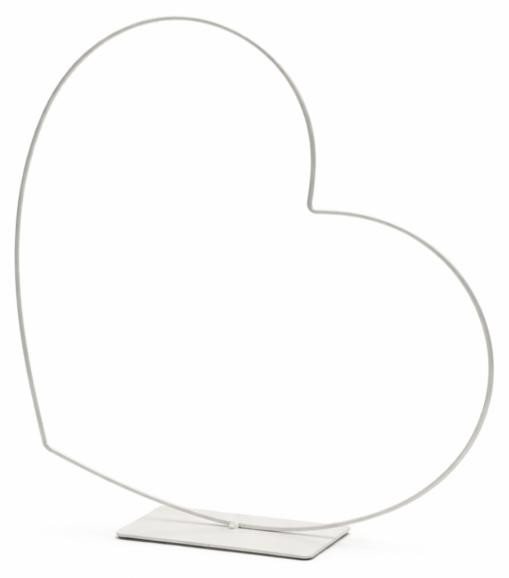 Decoratief Hart Frame Horizontaal Wit 58 cm