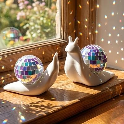 Market Central Snail Disco Ball Sun Catcher Window Light Reflector Home Decor Ornament Snail Disco Ball Sun Catcher Window Light Reflector Home Decor Ornament