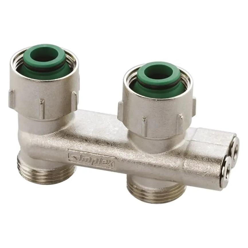 Flamco Heizkörper Umlenkstück, vernickelt, mit Konus Eck, E2/50, 3/4" Eurokonus (F10079)