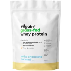 VILGAIN Getränkepulver Grass-Fed Whey Protein weiße Schokolade und K