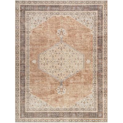 Teppich LIVABLISS "Lila", braun (terrakotta), B:200cm H:7,9mm L:275cm, Polyester, Teppiche, Teppich