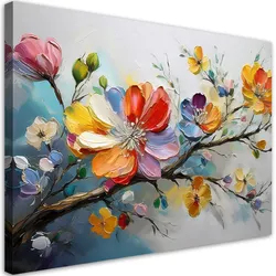 WANDBILD bunte blumen abstraktion