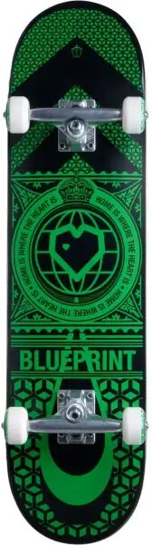 Skateboard Komplettboard Blueprint Home Heart (8" - Schwarz/Grün)